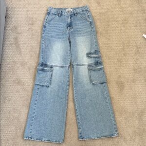 PacSun Light Blue Baggy Cargo Jeans
